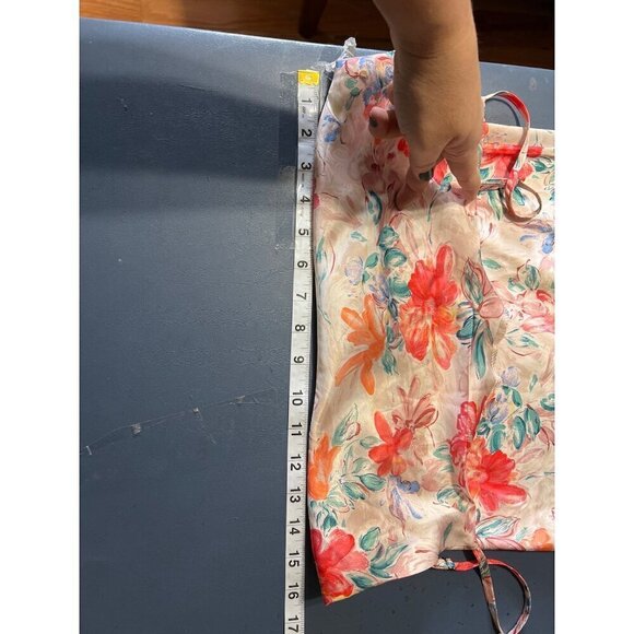 Floral  Maxi Slip Dress Small With Spaghetti Straps & Side Slit Small Coquette - Picture 8 of 11